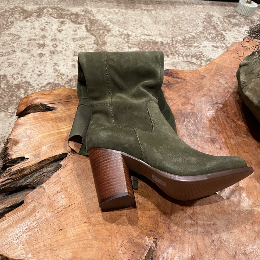 Kelsi Dagger Olive Over the Knee Boots